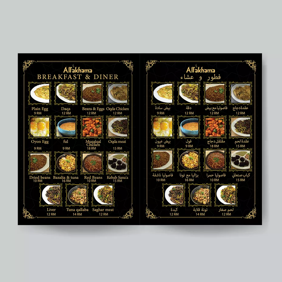 design a perfect menu