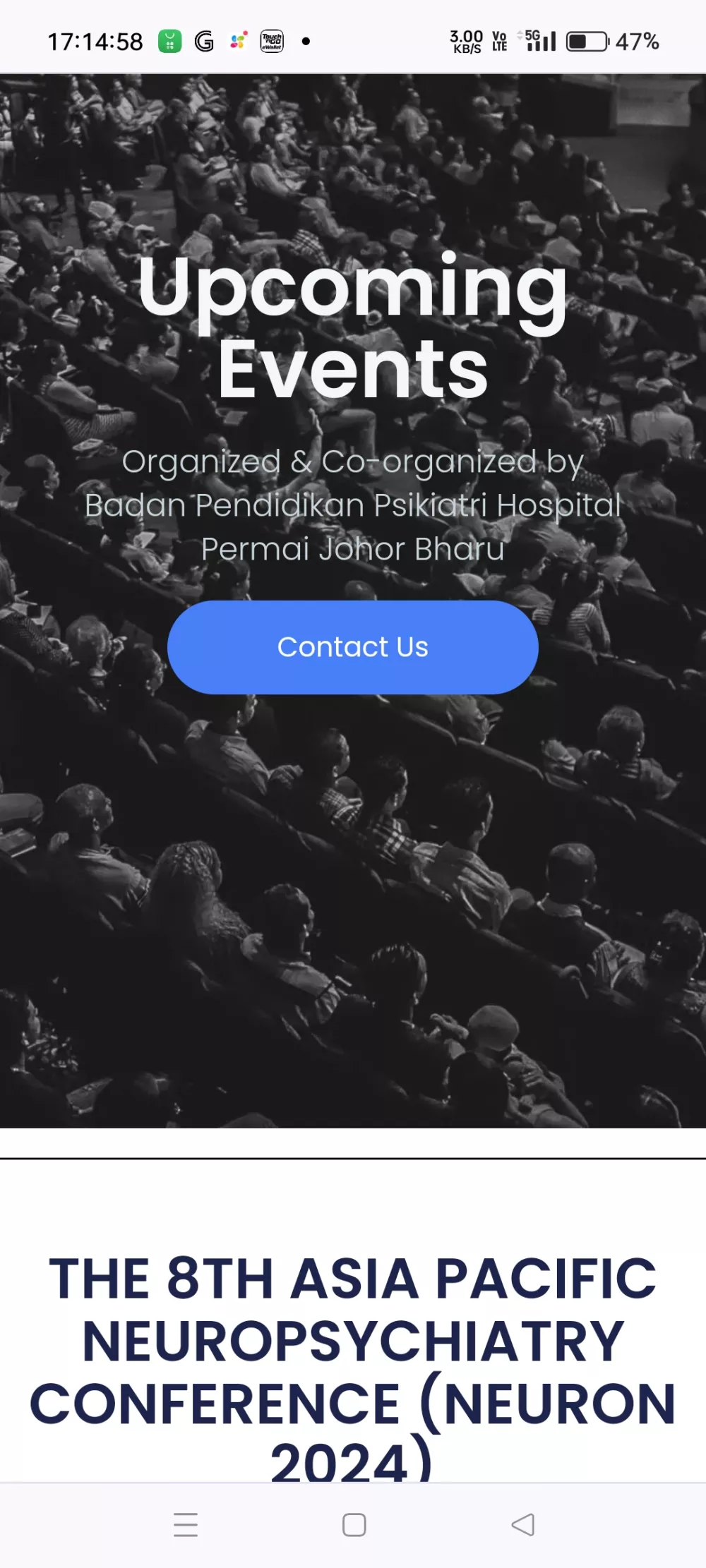 E-ticketing platform for physical event and seminars 